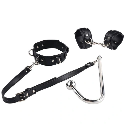 with Collar and Cuffs Elegant 5334 Hook Anal Beaded 0809